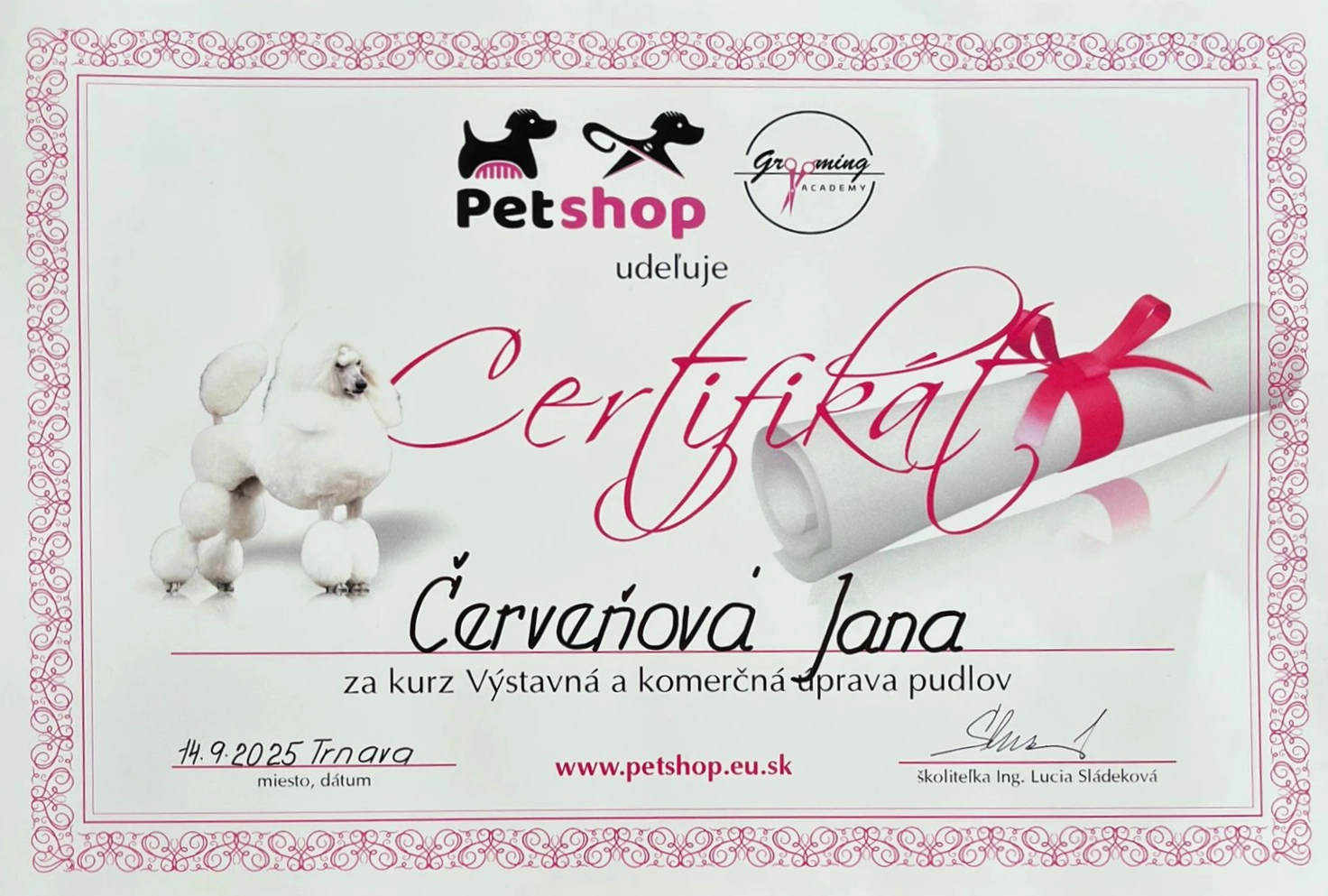 Certifikát - dôveryhodná firma